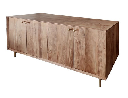 Duża komoda drewniana ze złotymi detalami BK-04-GLD