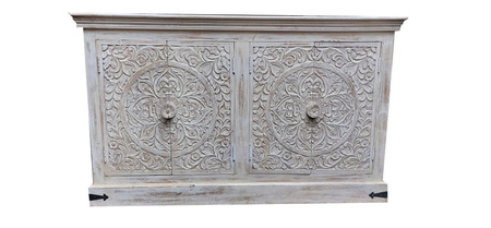 Komoda z drewna mango bielona WCDS-4-140-MN