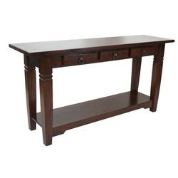 Kolonialna konsola z szufladami i półką w kolorze brązu RO-08-00A