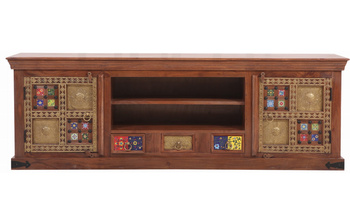 Szafka RTV  z drewna mango RTV-GOLD-180