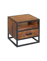 Loftowa szafka nocna efekt przecieranego drewna MC-06-AWL