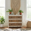 Komoda rzeźbiona z szufladami  WCDS-3-93-MN z drewna mango