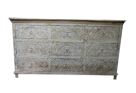 Komoda z drewna mango bielona WCDS-4-140-MN