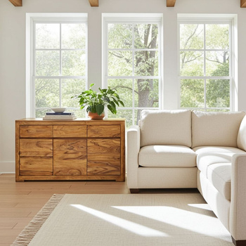 Kolonialna komoda z szufladami i szafkami BA-03-TP