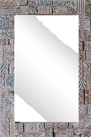 Komoda bielona z drewna mango do Łazienki