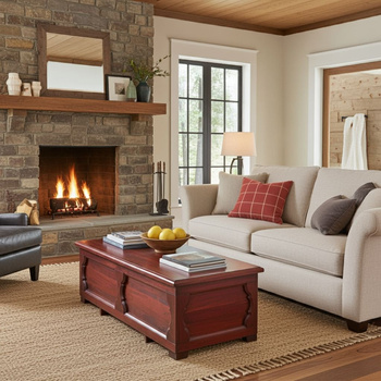 Skrzynia ,  z drewna mango.