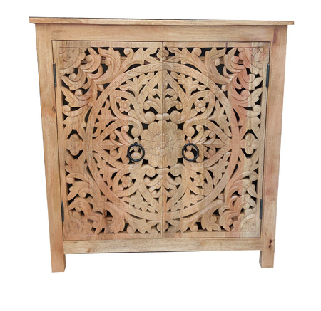 Komoda rzeźbiona orient  WCDS-2-90-MN z drewna mango