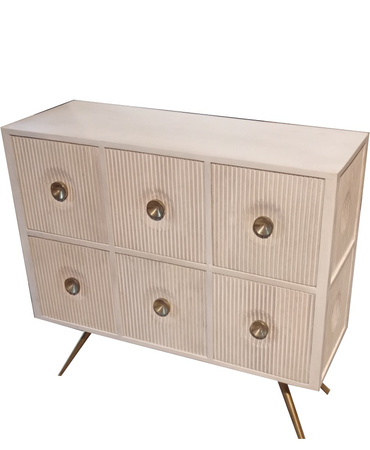 Komoda bielona z drewna mango do łazienki .7522