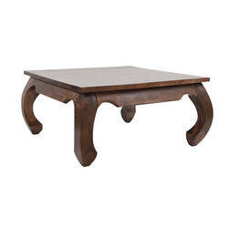 Orientalny kwadratowy stolik kawowy OPIUM 90x90 cm z drewna palisander OP-04-50P