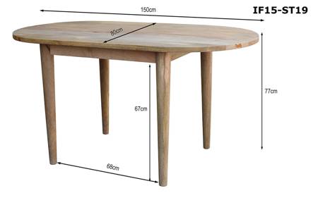 Drewniany stół na toczonych nogach 80x150x76 OSLO-ST19