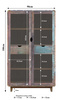 Drewniana witryna w stylu retro RT-09-RC
